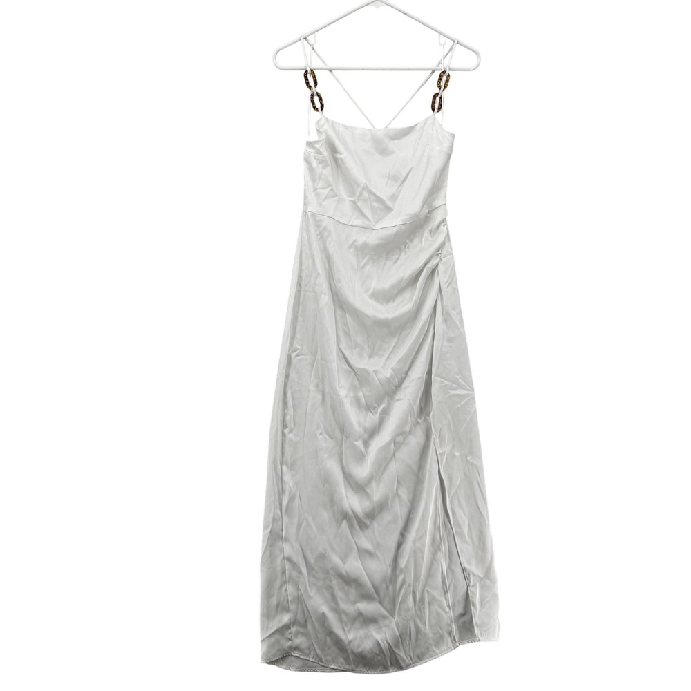 Zara Dress Womens Small Maxi Slip Satin Tortoise Strap Formal Party 8053/673/712
